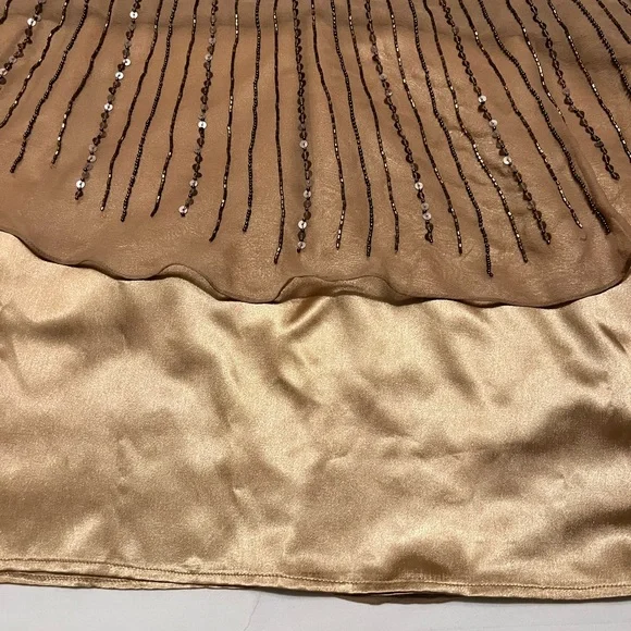 Adrianna Papell Formal Silk Sequin Beaded Event Gown - Picture 12 of 14